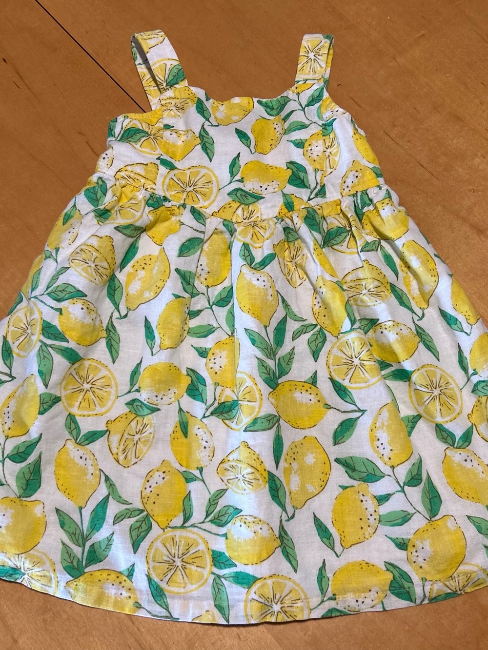 GAP Girls Lemon Print Dress - Yellow & Green